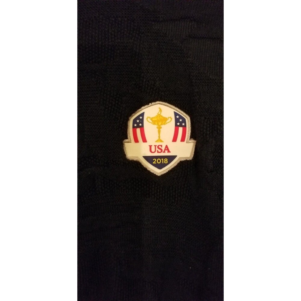 Ralph Lauren Olympic Sweater RLX Navy American Flag USA 1/4 Zip Academia Large - Picture 5 of 8